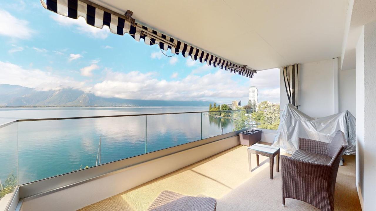 Lakefront Apartment With Exceptional View Territet Kültér fotó